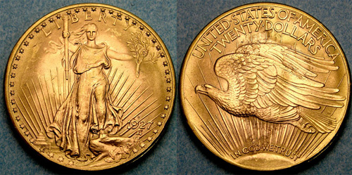 1927-D Saint Gaudens Double Eagle