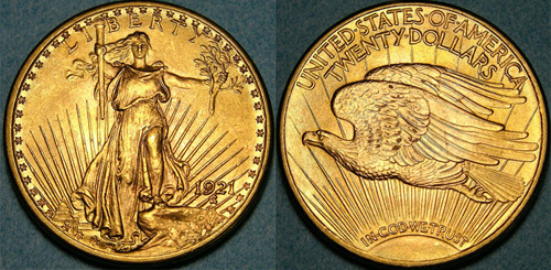 1921 Saint Gaudens Double Eagle